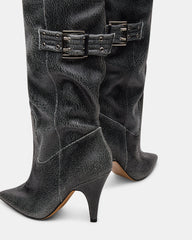 BADDIE BLACK DISTRESSED